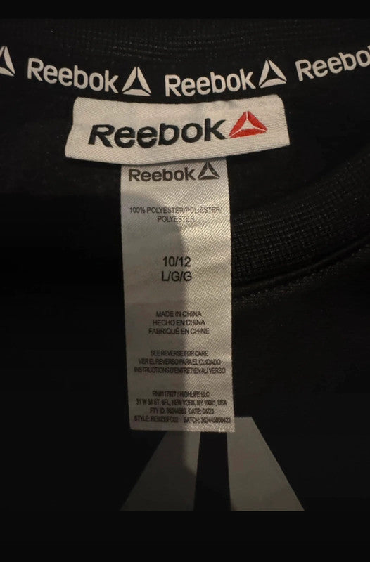Kids Reebok Crew Neck Black Jumper