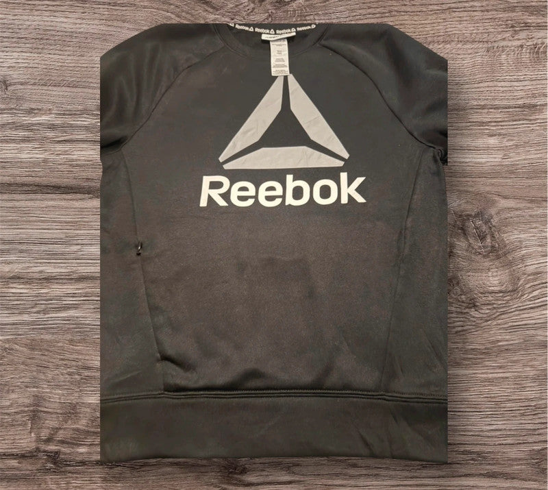Kids Reebok Crew Neck Black Jumper