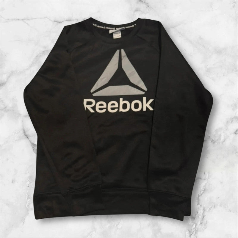 Kids Reebok Crew Neck Black Jumper
