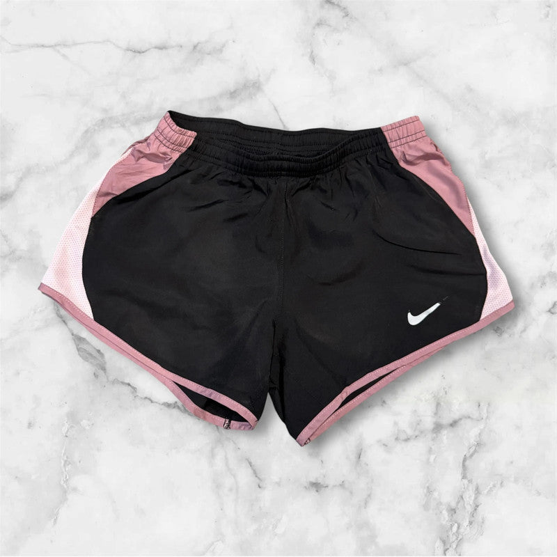 Women’s Black and Pink Sports Running Shorts