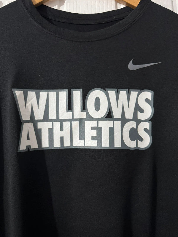 Women’s Black Crew Neck Nike Dri-Fit Sports T-Shirt