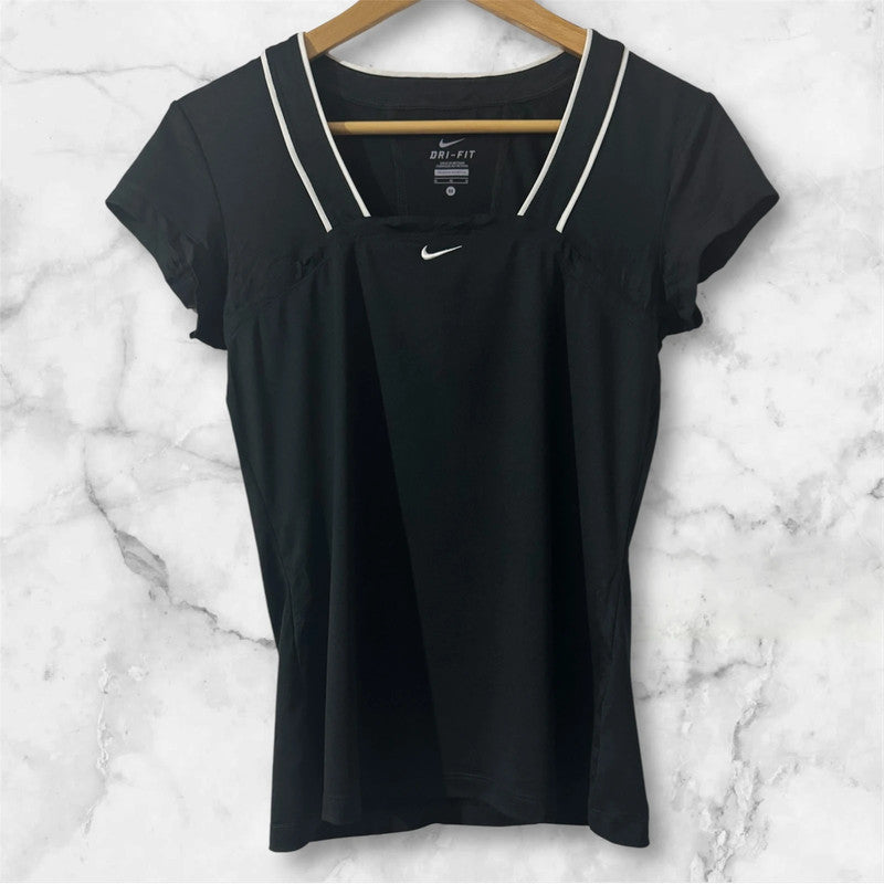 Women’s Black Nike Dri-Fit Sports Short Sleeved T-Shirt