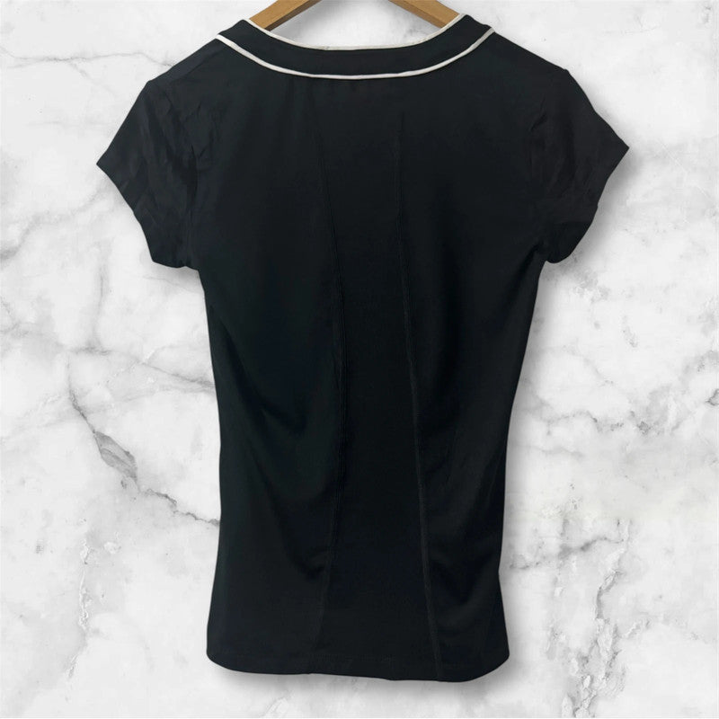 Women’s Black Nike Dri-Fit Sports Short Sleeved T-Shirt