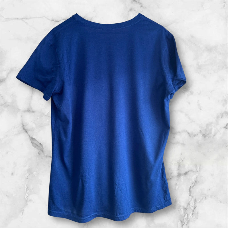 Women’s Blue Nike Chicago Cubs V-Neck Dri-Fit T-Shirt