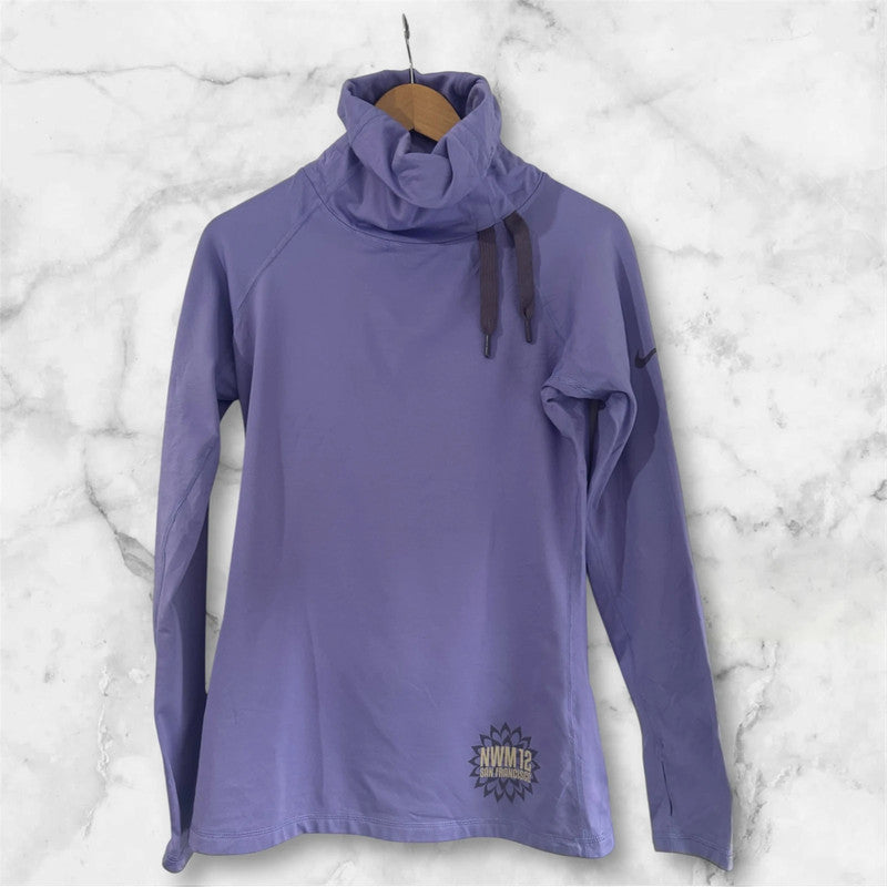 Women’s Nike Pro Purple NWM12 Funnel Neck Hoodie