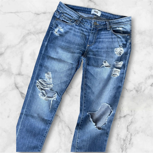 Women’s Paige Distressed Skinny Jeans