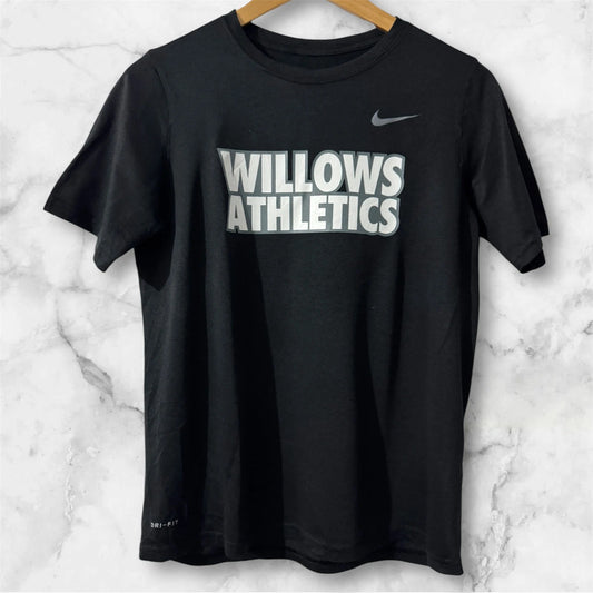 Women’s Black Crew Neck Nike Dri-Fit Sports T-Shirt
