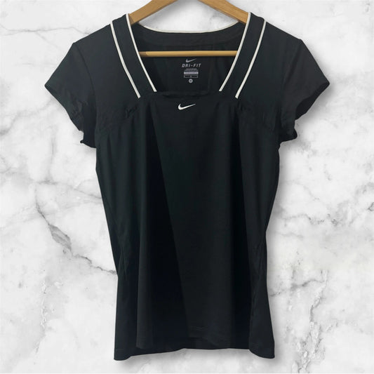 Women’s Black Nike Dri-Fit Sports Short Sleeved T-Shirt
